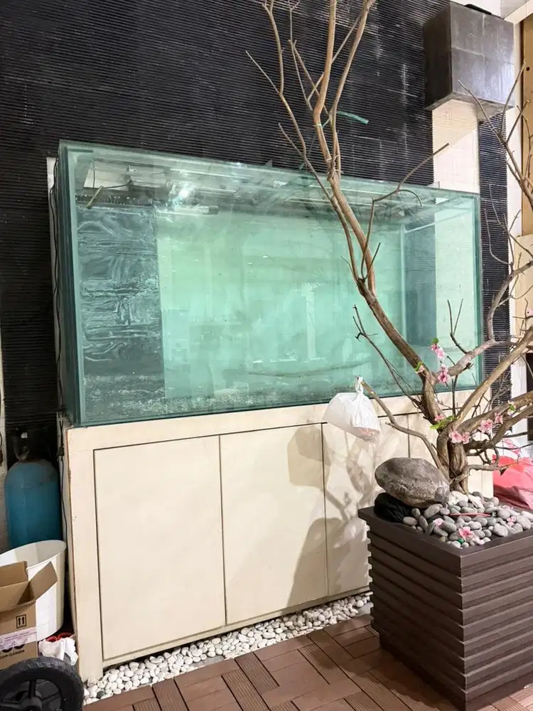 Aquarium 2 meter x 1 meter x 60cm tebal kaca 20mm (10mm x 2 lapis)