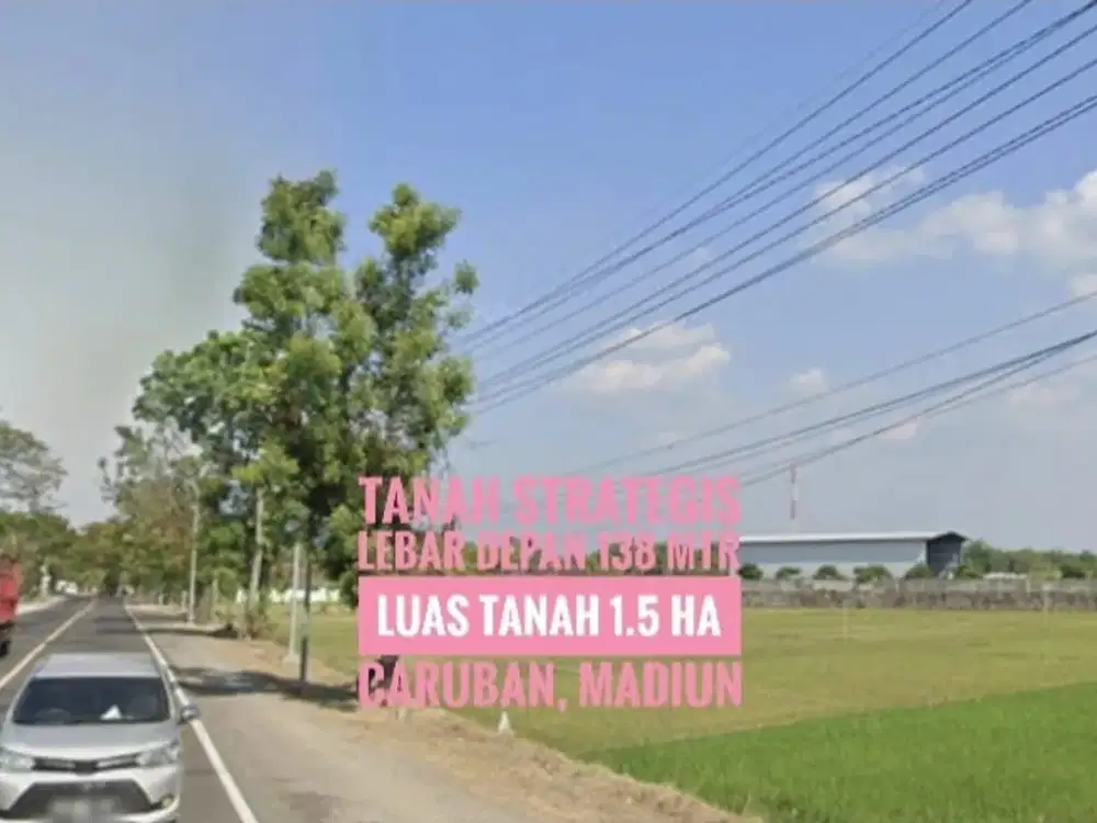 (W) Tanah Zona Industri LD 138 mtr, Dekat Gerbang TOL Caruban MADIUN, Baguss