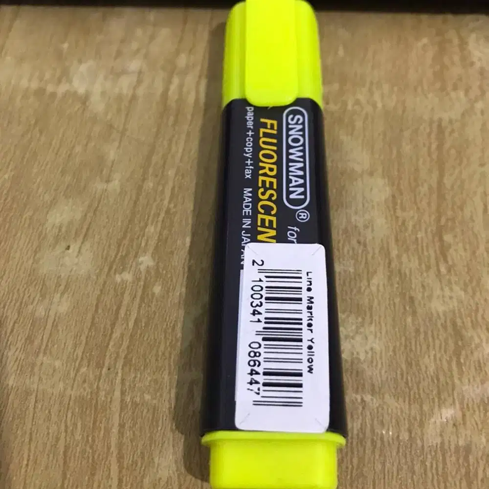 Snowman Stabilo Hijau Neon Fluorescent Marker Kualitas Premium