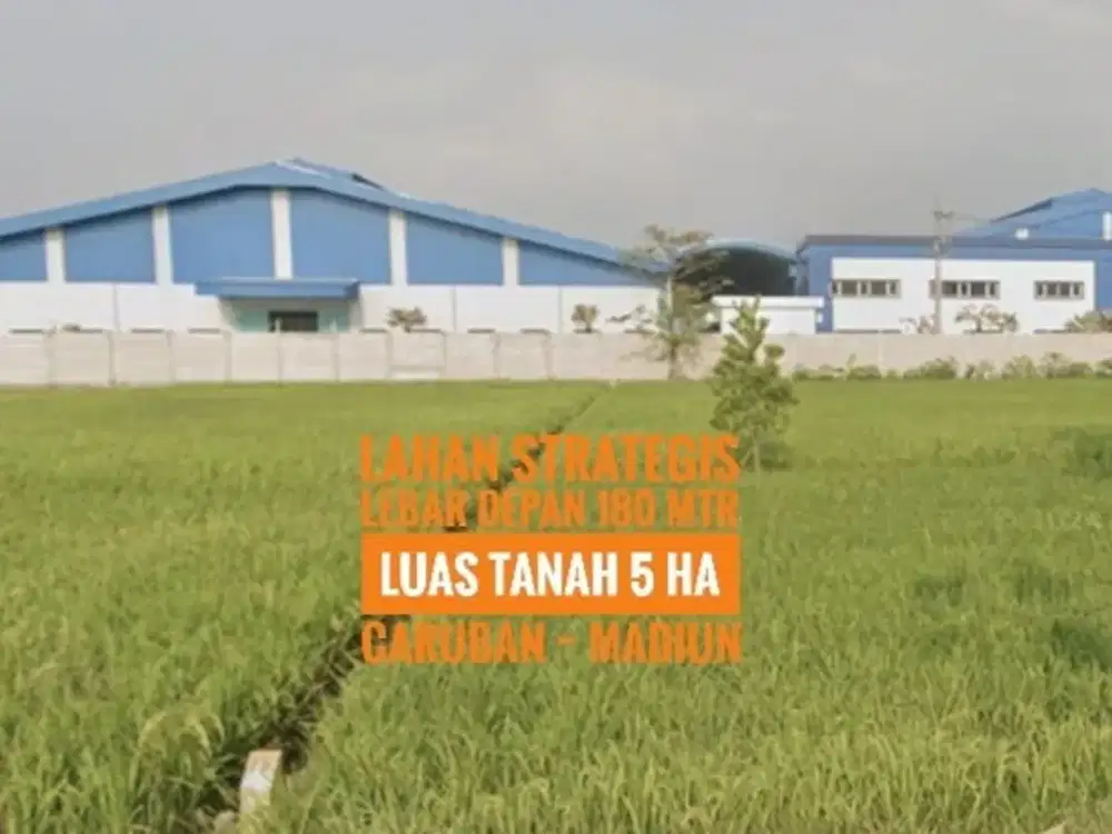 [AD] Tanah Zona Industri LD 180 mtr, dekat Gerbang Tol CARUBAN Kab. Madiun, Lokasi Baguss