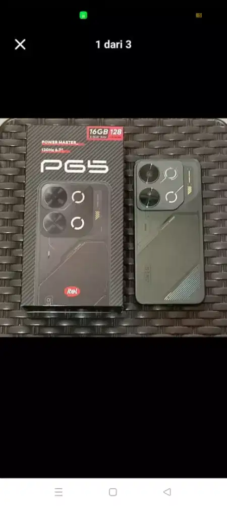 Itel p65 ram 8+8/128 fullsett Mulus segel bergaransi