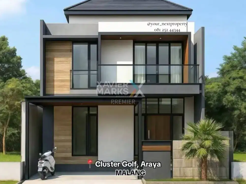 Rumah Baru Tema Design Modern Industrial Di Cluster Golf, Kota Araya Malang