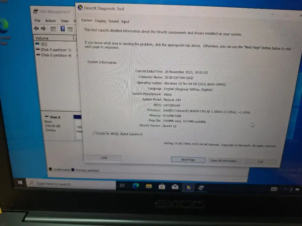 Laptop Axioo MyBook 14H