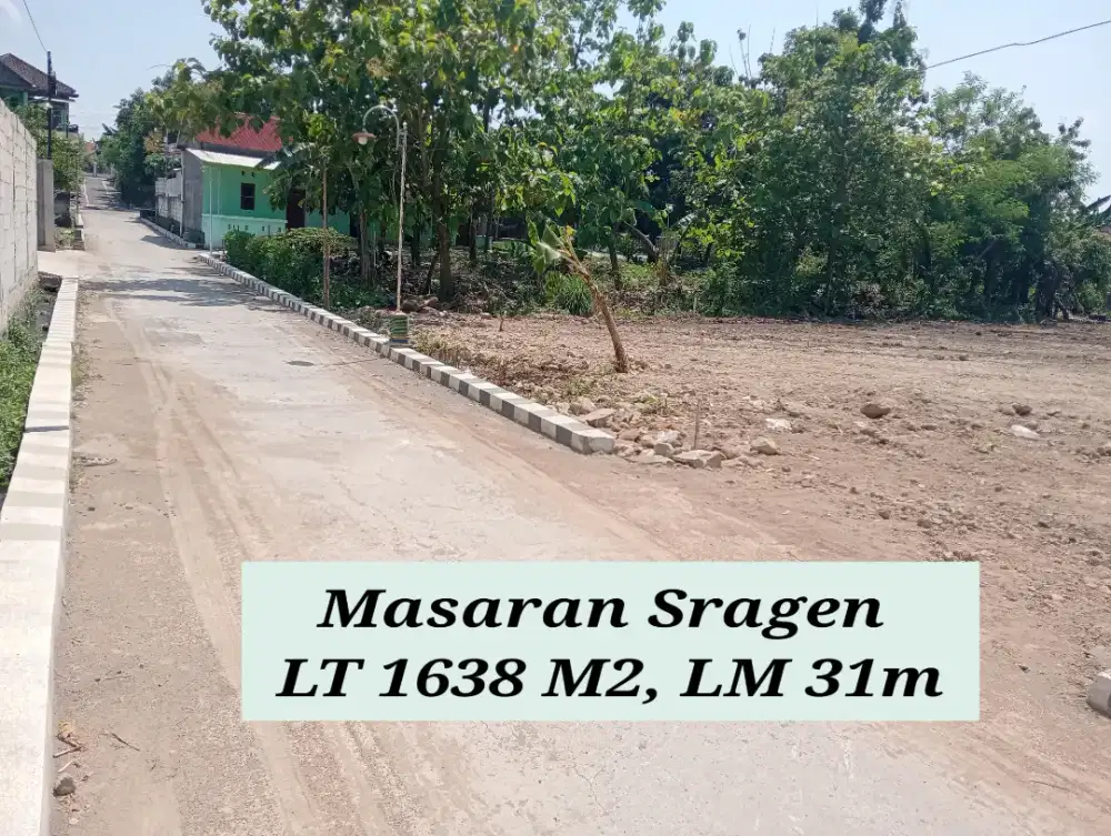 Pekarangan Masaran dekat jl nasional