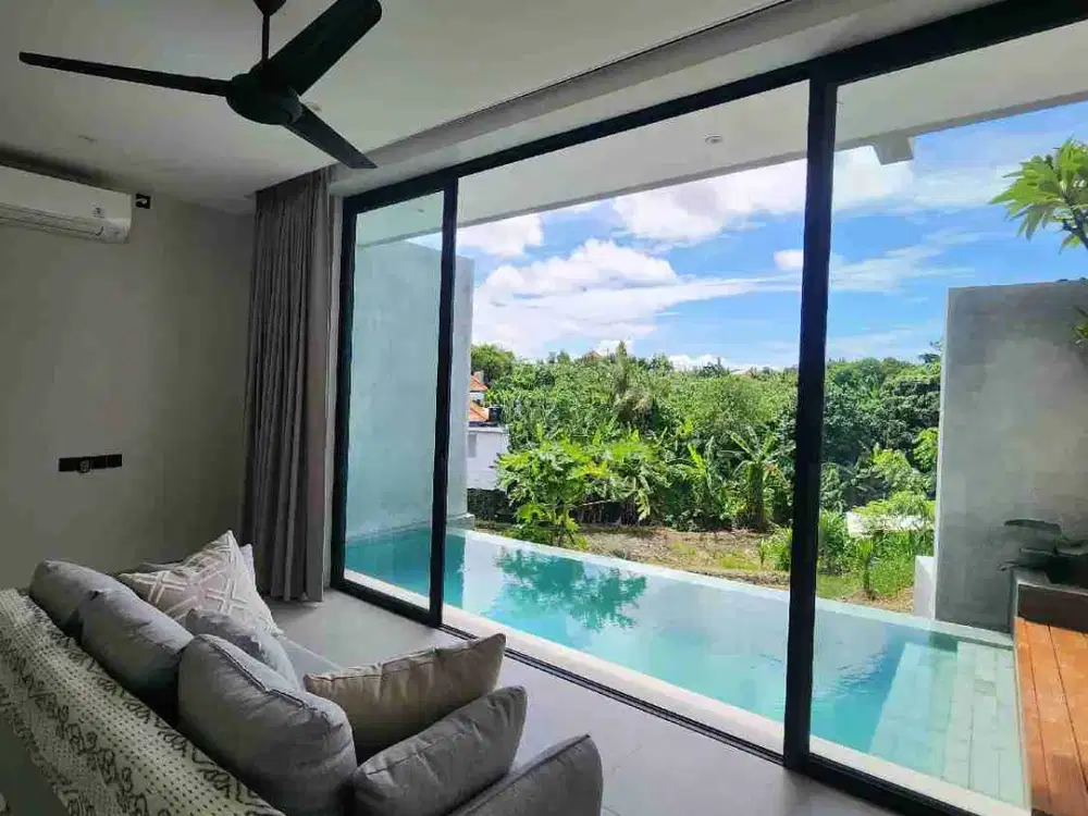 Villa Baru Pemandangan Sawah di Canggu