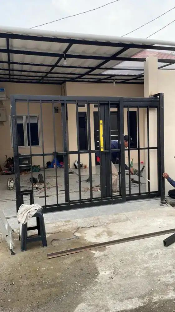 Tukang las kanopi pagar tralis ,gudang dll