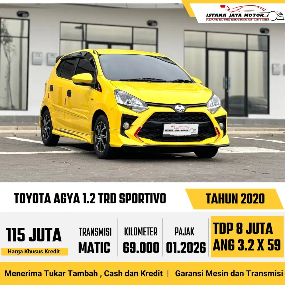 Toyota Agya TRD AT th 2020 #istana jaya motor