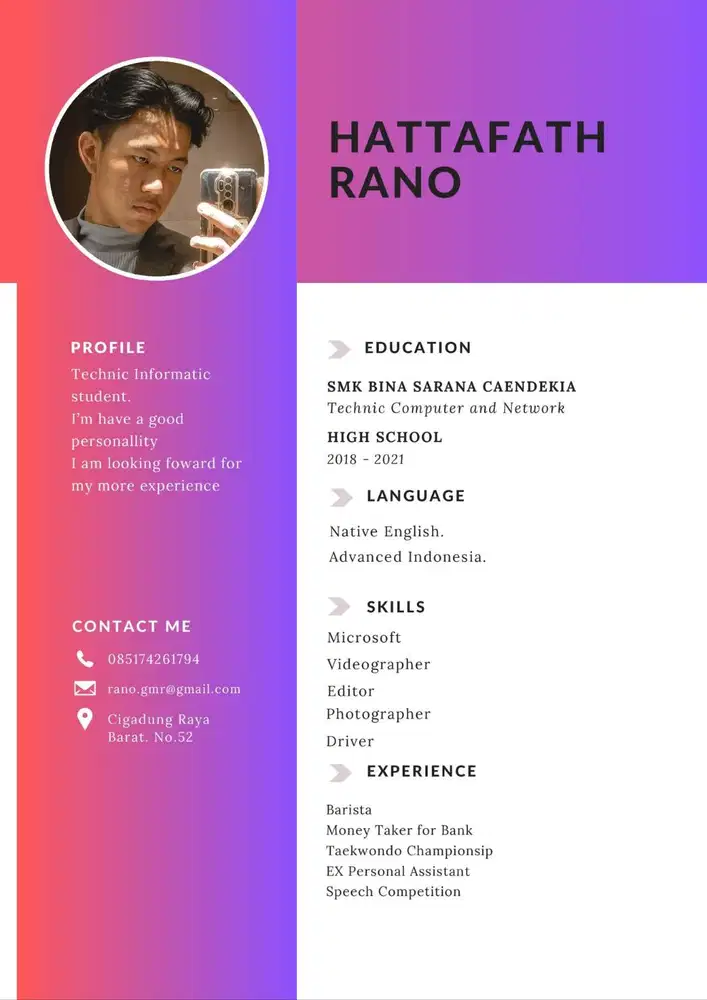 Driver, Editor & Videografer