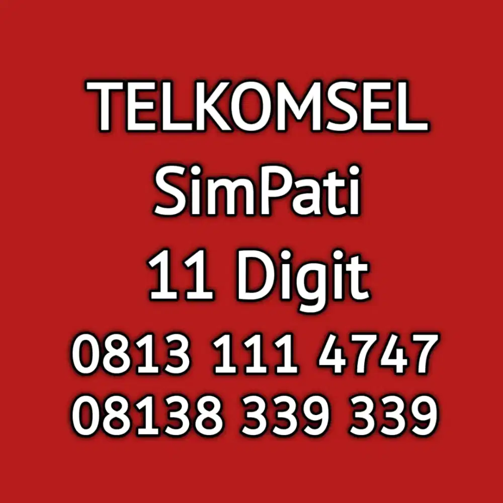nomor cantik telkomsel simpati 11 digit angka cantik