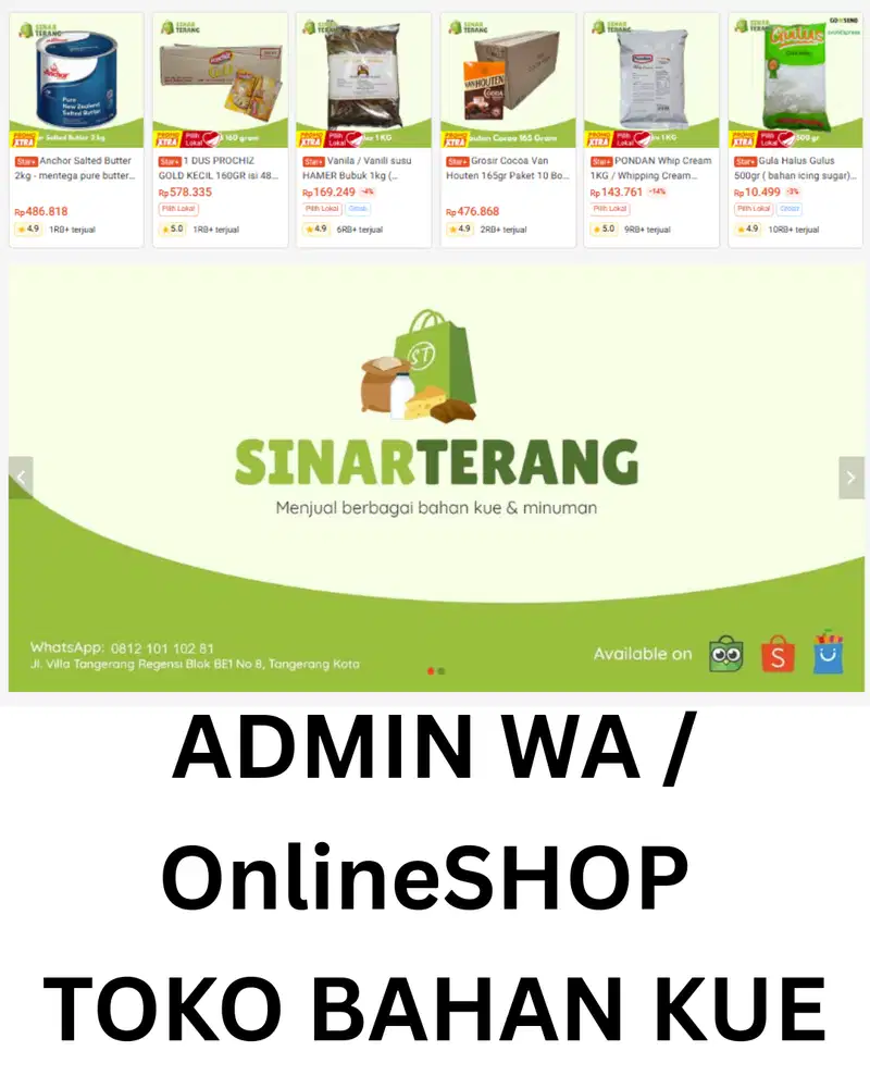 Lowongan karyawan Wanita untuk ADMIN WA toko bahan kue tangerang