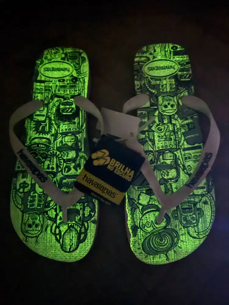 (BNWT) Sandal Jepit Havaianas Sz 41-42 Glow In The Dark Sendal Brazil