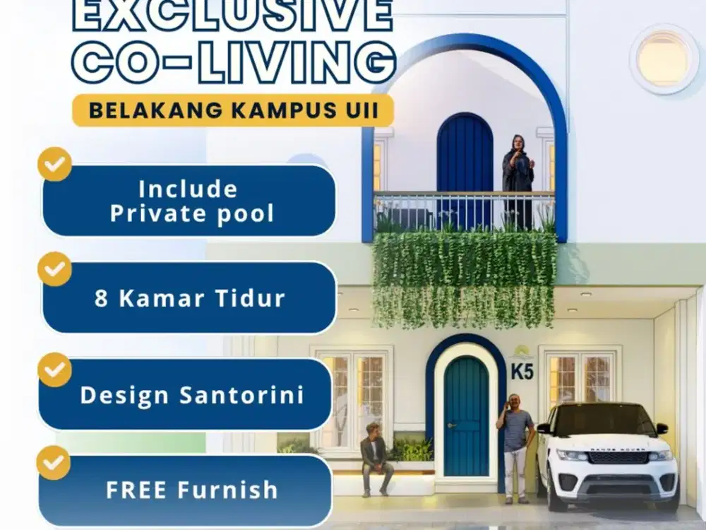 Kost eksklusif Sleman Yogyakarta dengan fasilitas kolam renang dan area publik