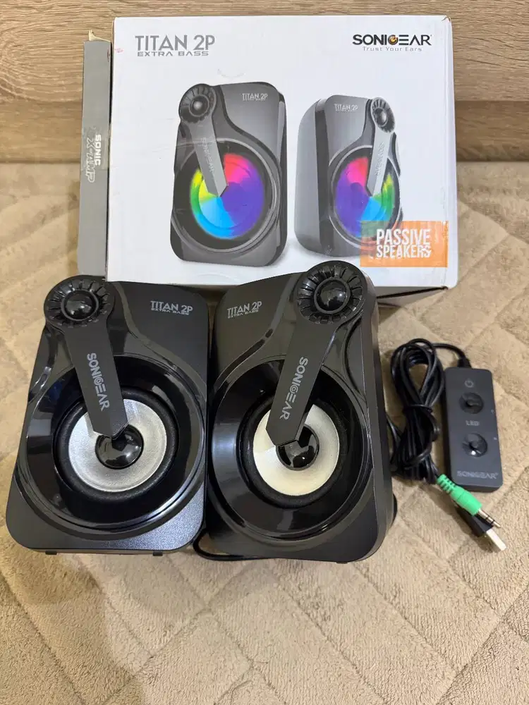 (BNIB) Speaker Sonic Gear Titan 2P Extra Bass Passive Pasif Speakers