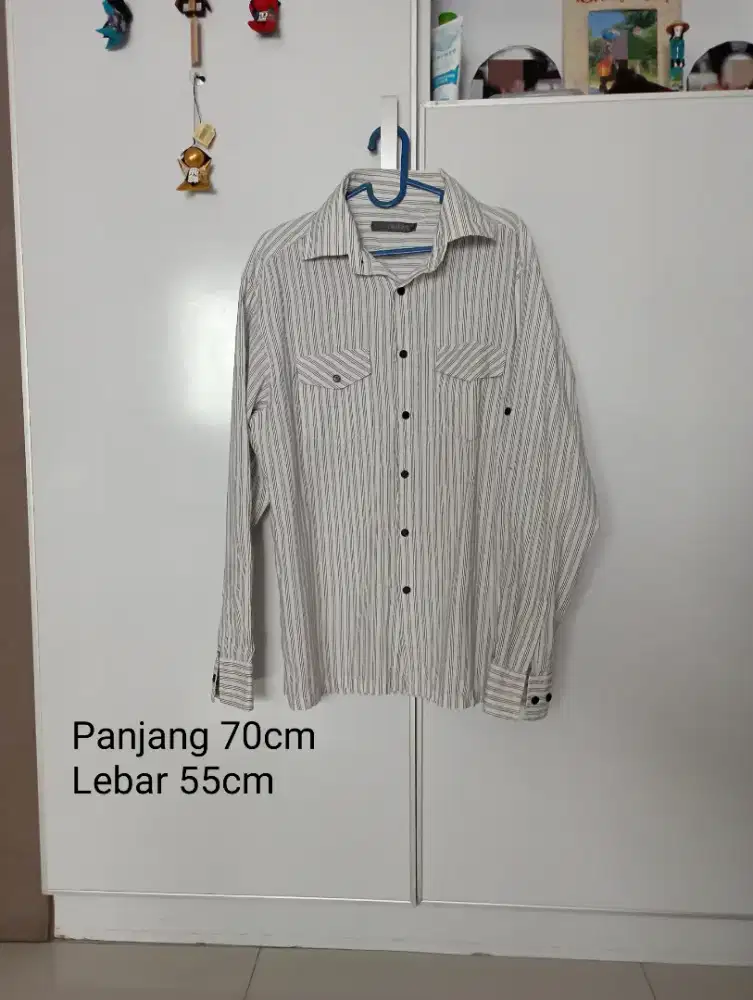 Kemeja Salur Lengan Panjang L/XL