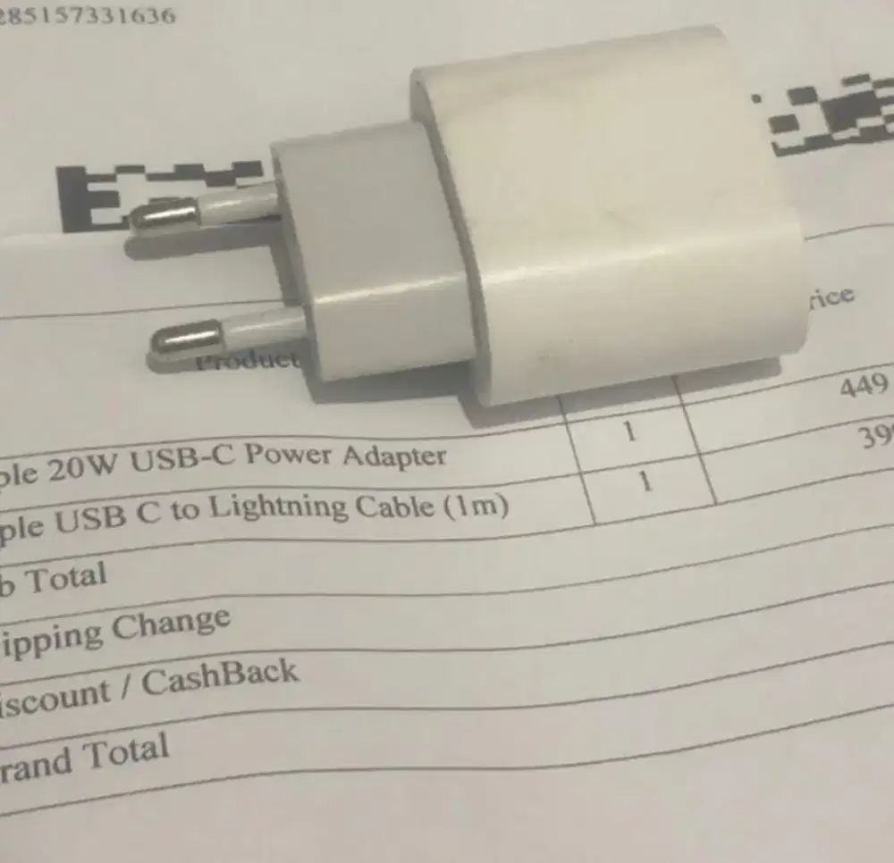 Adaptor iphone 20 wat