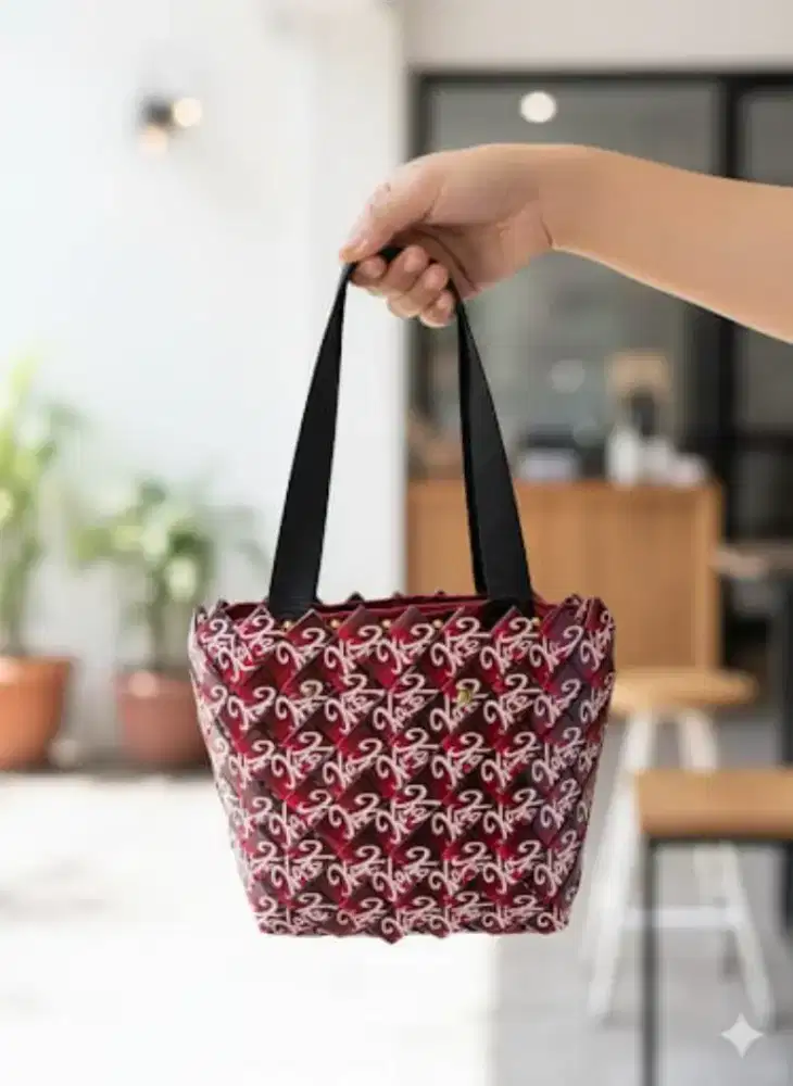 Tas Selempang Ramah Lingkungan Motif Kopi