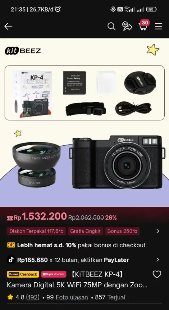 Kamera Digital merk Kitbeez kp-4