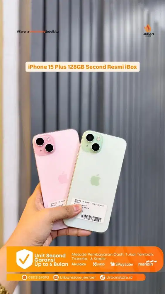 iPhone 15 Plus 128GB Secon Resmi iBox