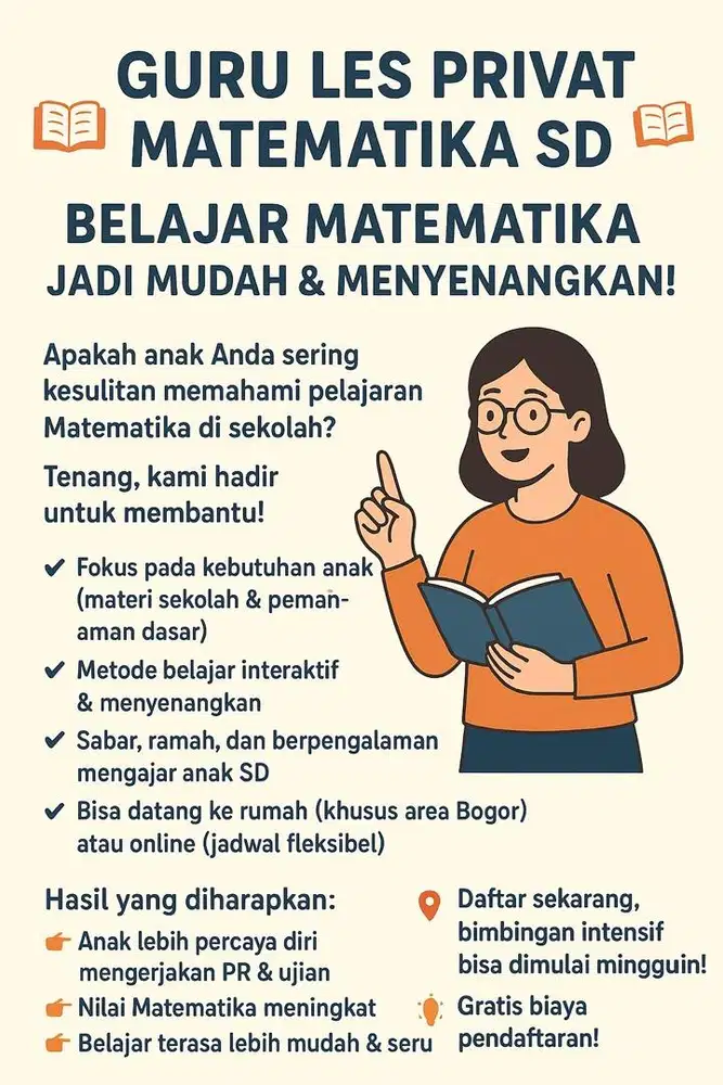 Jasa guru les matematika SD