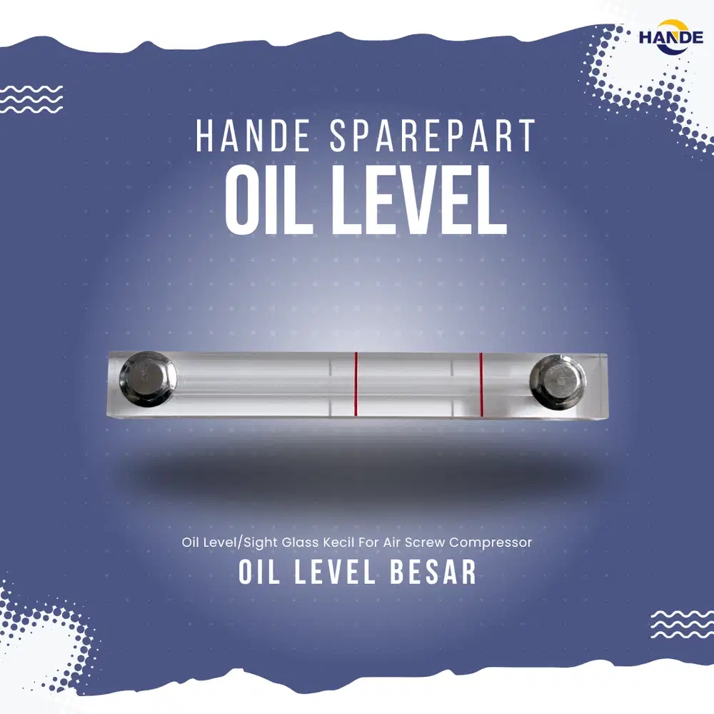 Hande Original Sparepart - Oil Level/Sight Glass Besar Kompresor Udara