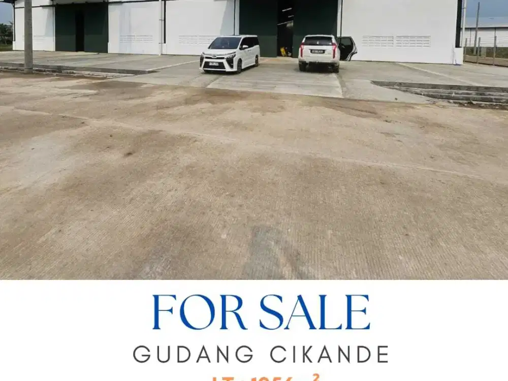 Jual Gudang Cikande kawasan Buditeksido rapi siap pakai