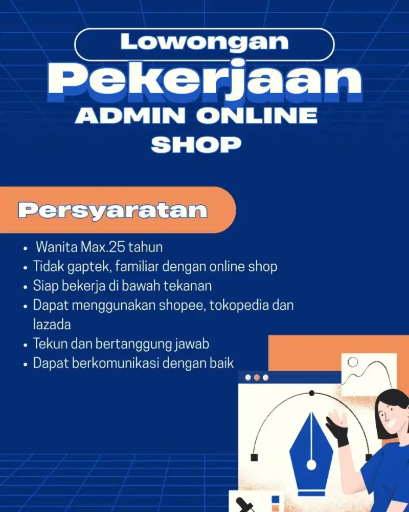 LOWONGAN ADMIN ONLINE SHOP