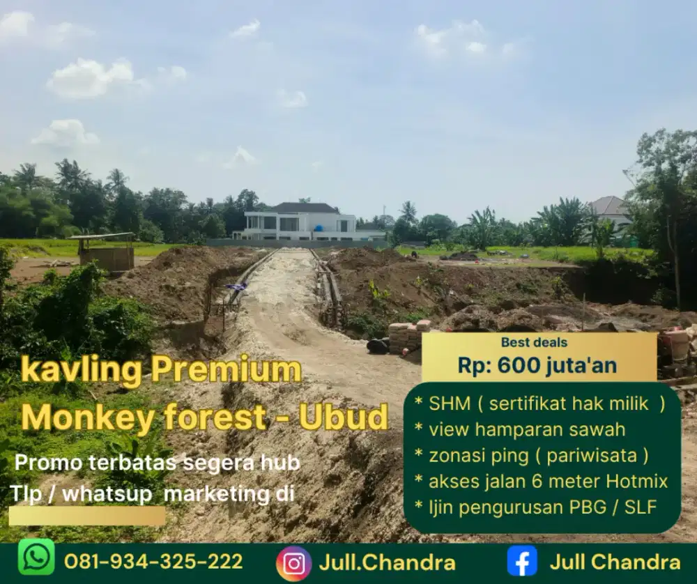 tanah kavling villa singakerta ubud