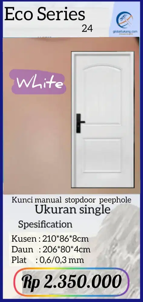 Jual Pintu baja galvanis anti karat kota Padang