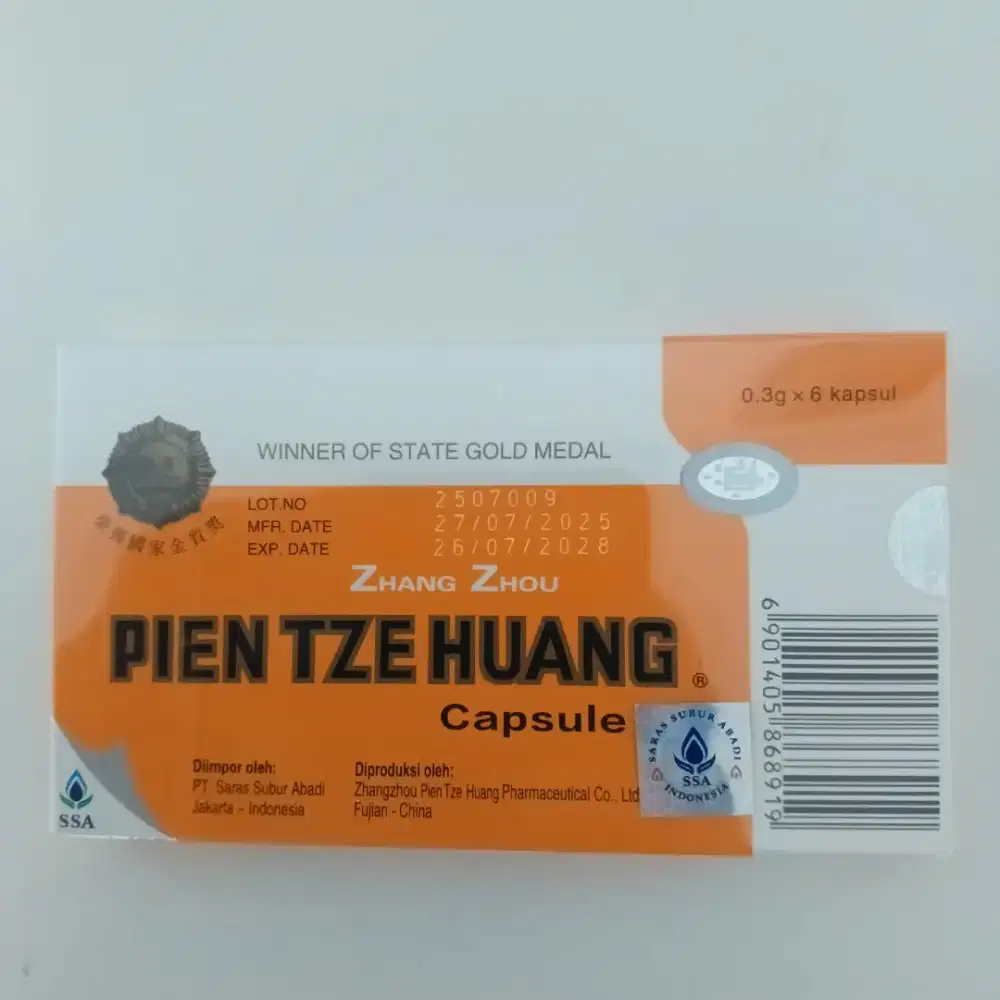 PIEN TZE HUANG Original 6 Kapsul Obat Luka Jahitan Pasca Operasi