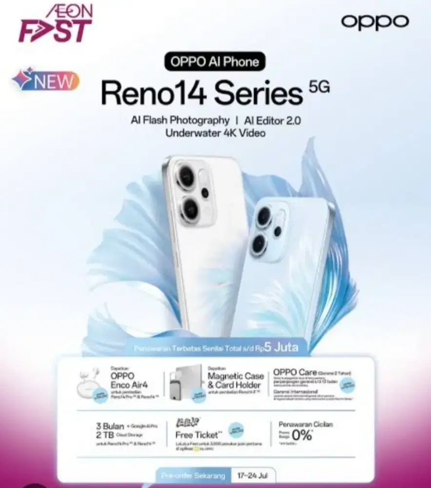 OPPO RENO 14 F 12/256 GB CICILAN