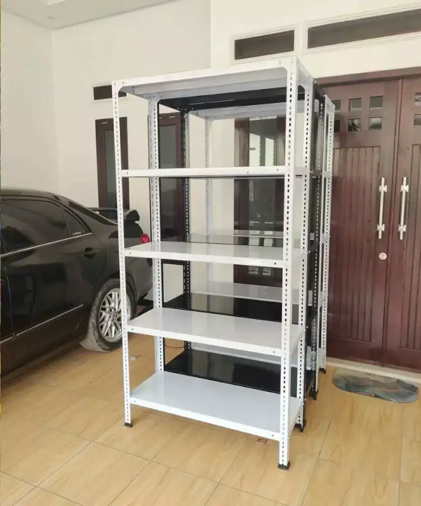 RAK BESI SIKU 5 SUSUN HITAM