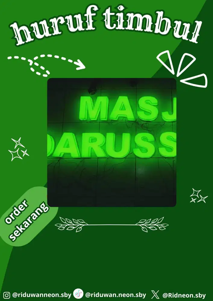 Huruf Timbul Custom