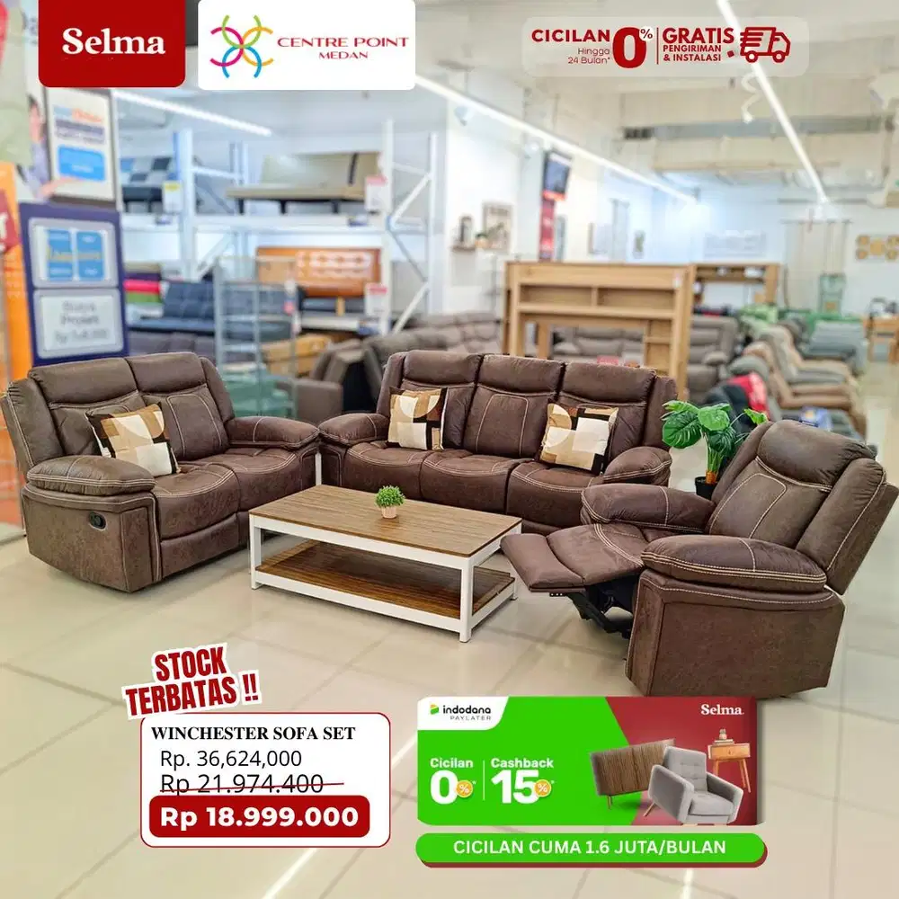 Big Promo Sofa Set Recliner Winchester Bworn