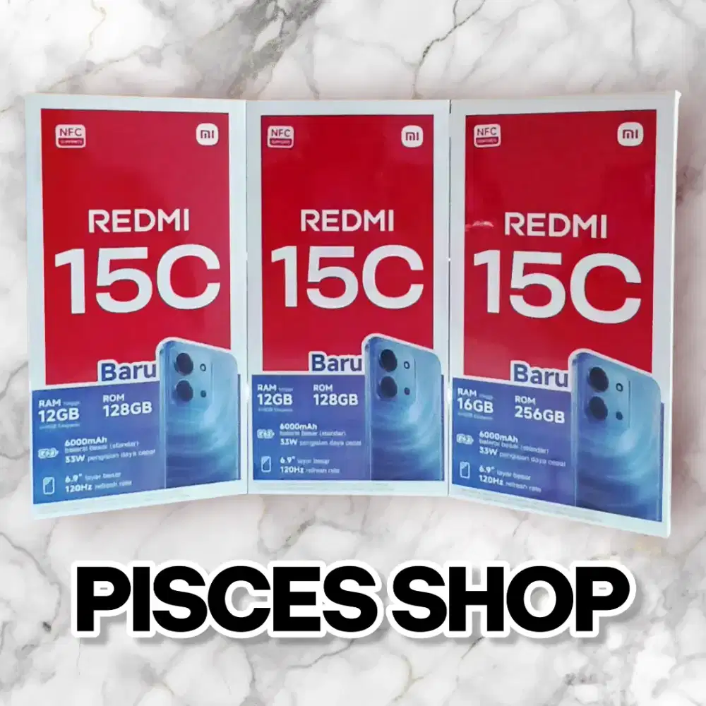 REDMI 15C RAM 6/128 NEW Segel Garansi Resmi 1 Tahun