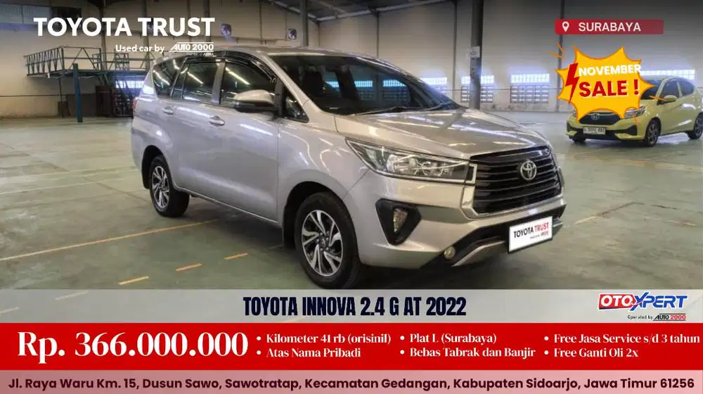 TOYOTA KIJANG INNOVA 2.4 G MATIC 2022
