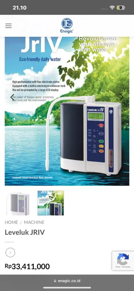 MESIN KANGEN WATER JRIV BARU HARGA MURAH