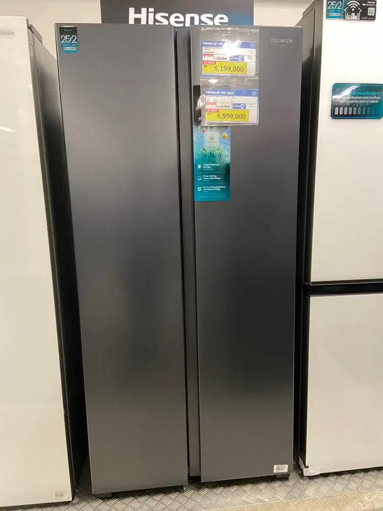 HISENSE SBS 2pintu 591L GRAY