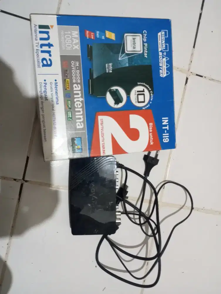 Jual satu set antena digital dan set box