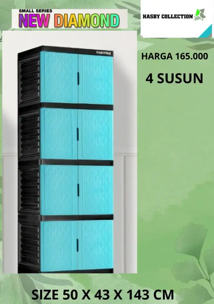 lemari plastik 4 susun tabitha