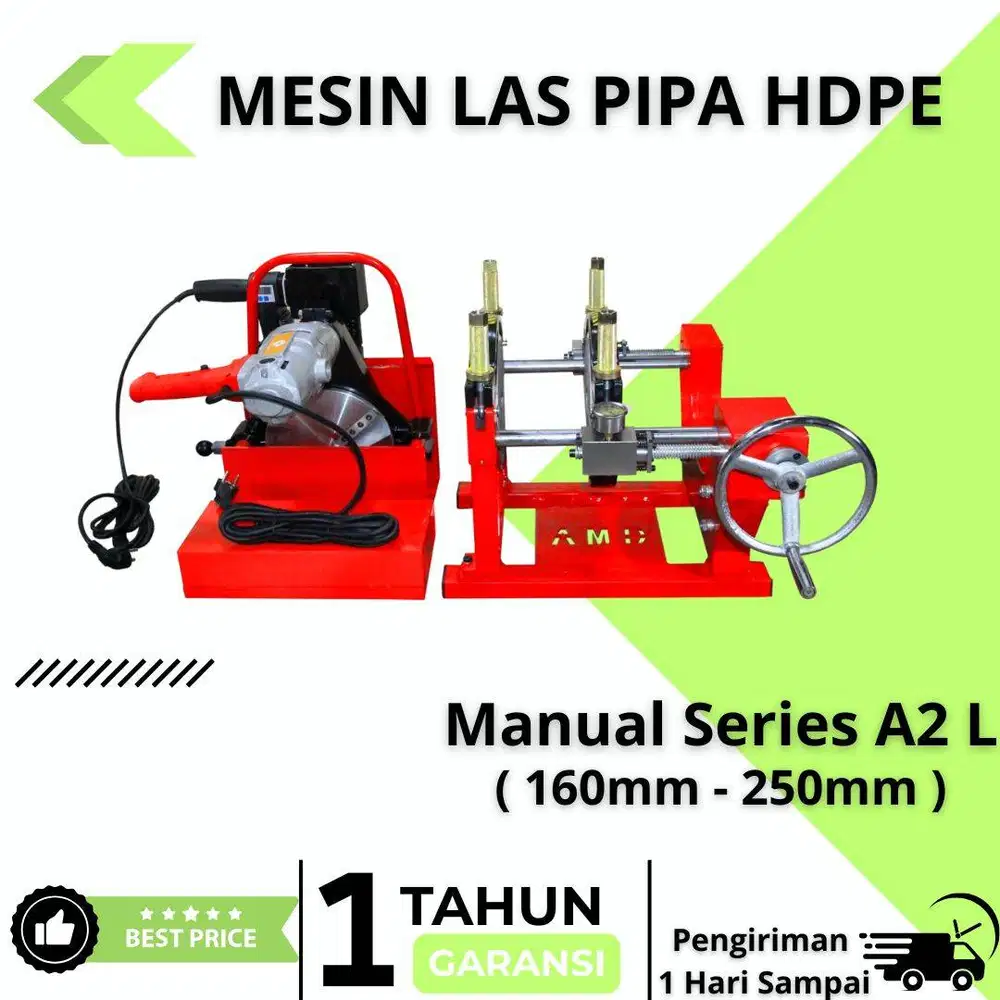 Mesin Las Pipa Hdpe SHDL 160mm Manual 2 Clamp Butt Fusion