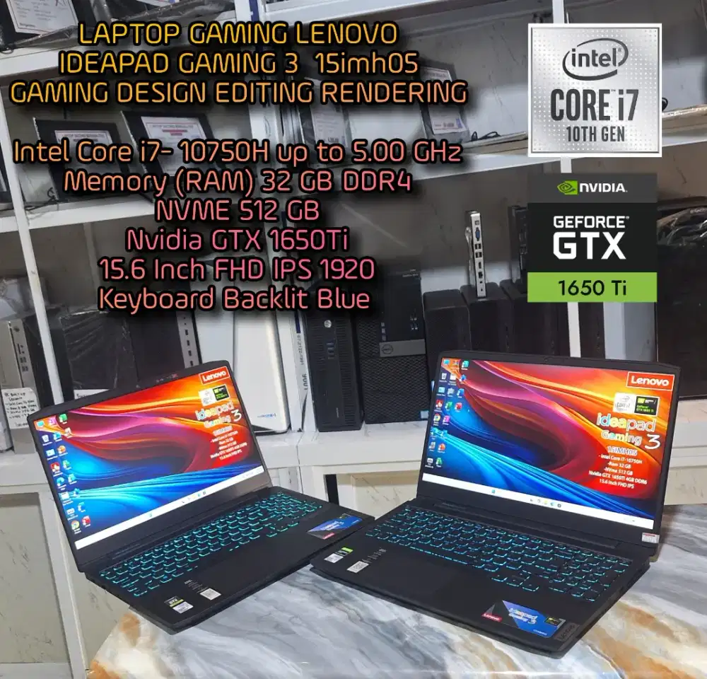 LAPTOP GAMING INTEL CORE i7 GTX 1650Ti LAPTOP CODING