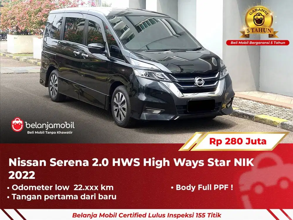 [ GARANSI 5TH ] Nissan Serena 2.0 HWS High Ways Star 2022/2023