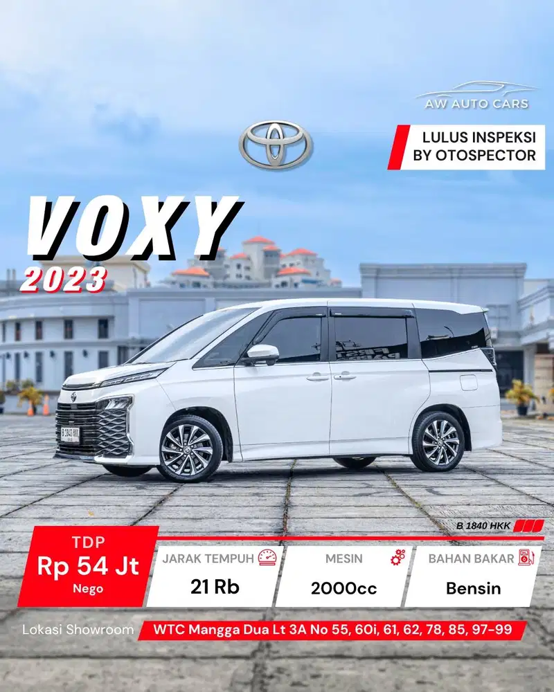 [KM 21 RB] Toyota Voxy 2023 Putih LOW KM Perfect Condition