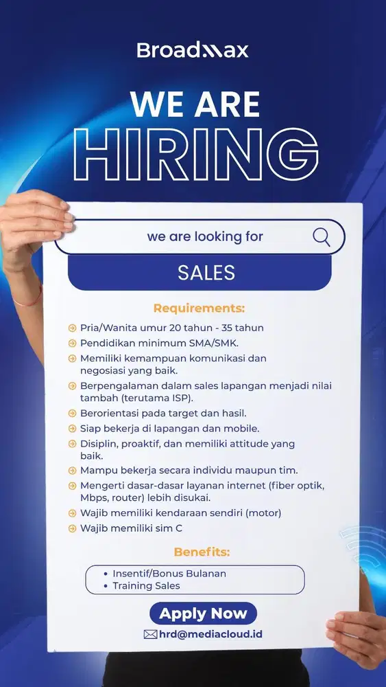 Di cari secepatnya Account Executive