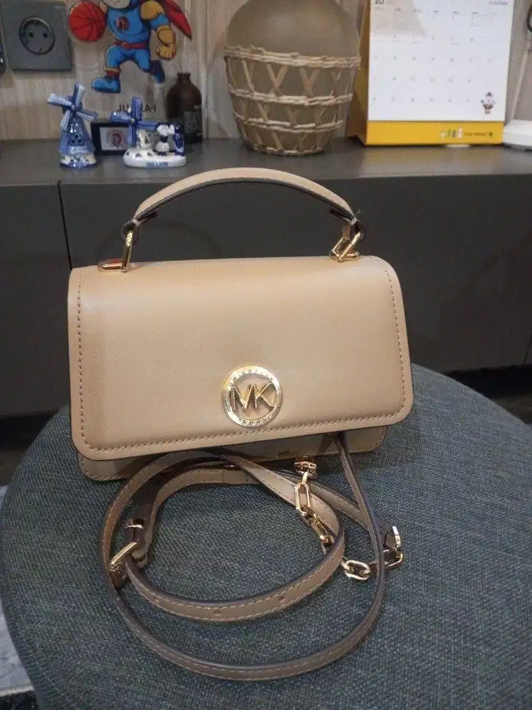 PRELOVED MICHAEL KORS small delancey leather satchel bag ori