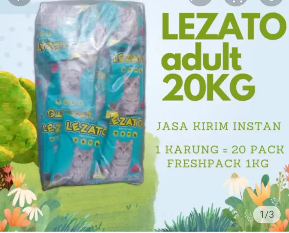 makanan kucing lezatos 20 kilo