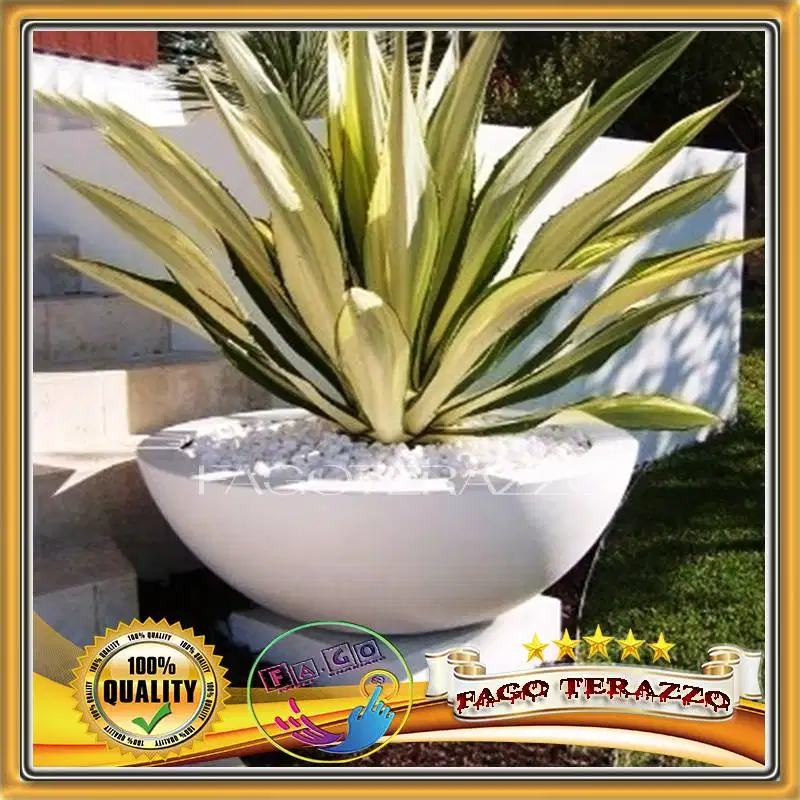 Pot Tanaman Teraso Ceper Glossy Mewah dan Estetik