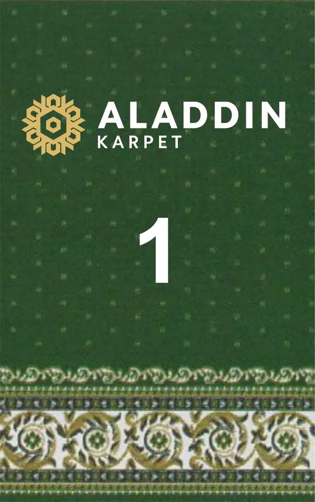 Karpet Masjid Platinum plus - Meteran permeter tebal Merah Hijau