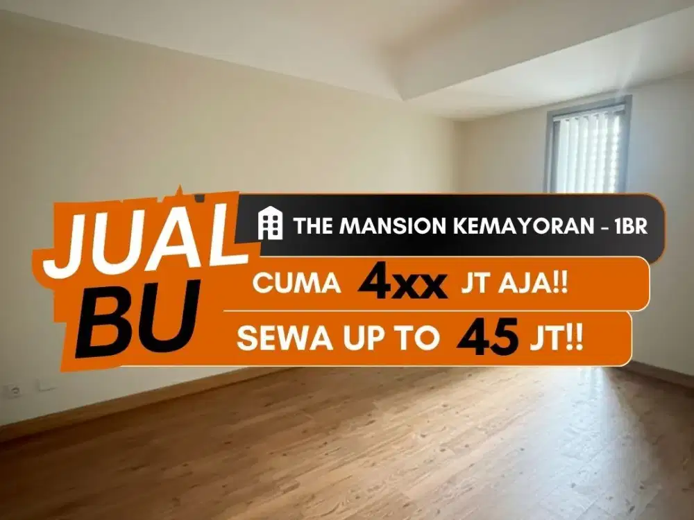JUAL CEPAT APARTEMEN THE MANSION KEMAYORAN BOUGENVILLE 1BR UNFURNISHED DEKAT JIEXPO SUNTER