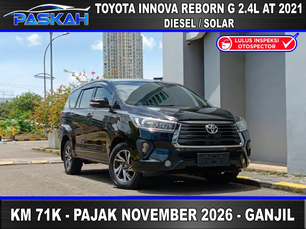 Km=71k PAJAK=1TAHUN INNOVA 2.4 G DIESEL 2021 INNOVA 2.4 g solar 2021